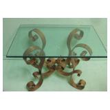 Italian Regency Wrought Iron Side Table - See Info