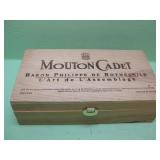 Mouton Cadet Wood Wine Bottle Case -12.5 X 7 X 3.5