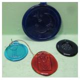 Four Assorted Glass Sun Catchers