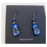 Murano Glass & Sterling Silver Ear Wire Earrings