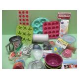 Assorted Baking Items Sifter, Molds & More