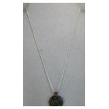 Sterling Silver Chain With Gemstone Pendant