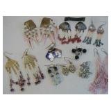 Ten Pair Assorted Fashion Jewelry Earrings