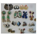 Fourteen Pair Assorted Fashion Jewelry Earrings