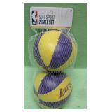 NIP Soft Sport NBA 2 Ball Set - LA Lakers