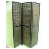 71 X 52 Wood & Bamboo Tri-Fold Room Divider