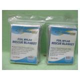 2 NIP Primacare Foil Mylar Rescue Blankets