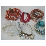 Six Assorted Fashion Jewelry Bracelets