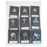 Nine Assorted Eyeglass / Badge Holders