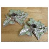 Wilton Armetale Ivy Leaves Pewter Candle Holders