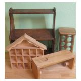 Spice Rack, Towel Holder, Shelf & Shadow Box