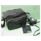Pentax ME Super Film Camera With Bag & Flash