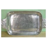 Vintage Unmarked Metal Serving Platter