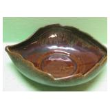 MCM Van Briggle Drip Glazed Serving Dish