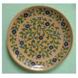 Jaipur Blue, Yellow, Green Pottery Wall Plate