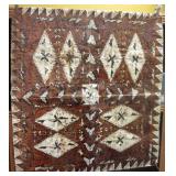 Vintage Tapa Bark Cloth Folk Art - 42 X 47