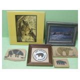 Assorted Southwest Art & 8 X 8 Tile