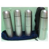 Four Silver Lining & Don Massey Stainless Bottles