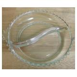 Imperial Glass Candlewick Divided in Two Dish