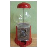 Carousel Metal & Glass Table Top Gum Ball Machine