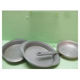 Cutting Board, Frying Pan and Heavy Cake Pans