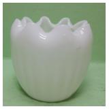 Vintage Tulip Milk Glass Vase