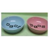 Two Whisker City Ceramic Bowls