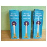 Three NIP Electric Sensor Candles - Untested