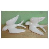 Two White Swallows Wall Decor