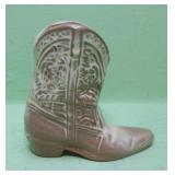 Frankoma Vintage Pottery Cowboy Boot Vase