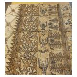 Vintage Tapa Bark Cloth Folk Art - 144 X 72