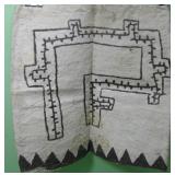 Vintage Tapa Bark Cloth Folk Art Skirt