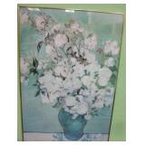 26 X 38 Framed Van Gogh Rose Still Life Print