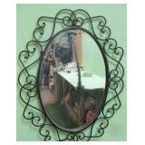 24 X 31 Wrought Iron Framed Wall Mirror