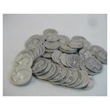 Roll Of Forty Washington Silver Quarters