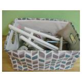 New Canvas Storage Bin With Assorted Decor