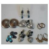 Seven Pair Fashion Jewelry Earrings
