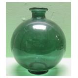 Vintage Green Glass Ball Vase
