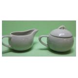 Vintage Pottery Creamer & Sugar Bowl