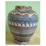 Navajo Signed Horsehair Pottery Vase