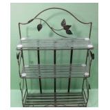 15 X 5.5 X 22 Metal & Glass Shelf Organizer