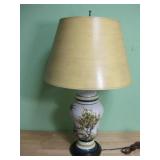 30' Hand Painted Ceramic Base Lamp - Works