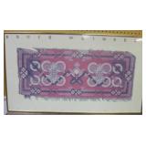 38 X 21.5 Framed Bruce Weinberg Print / Poster