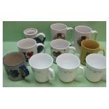 Ten Assorted Coffee Cups