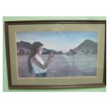 30 X 20 Framed Peter Hurd Print - Eve Of St. John