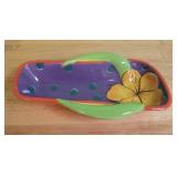 Clay Art Flip-Flop Serving Dish / Decor