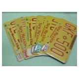 Six Vintage New Mexico License Plates