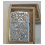 950 Silver Embossed Lighter - Hallmarked