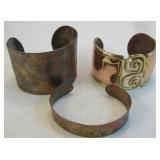 Three Assorted Copper Bracelets
