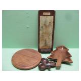 Wood Kitchen Serving Dishes & Wall Decor